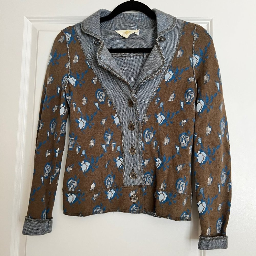 Anthropologie Button Up Knit Sweater, Size Small